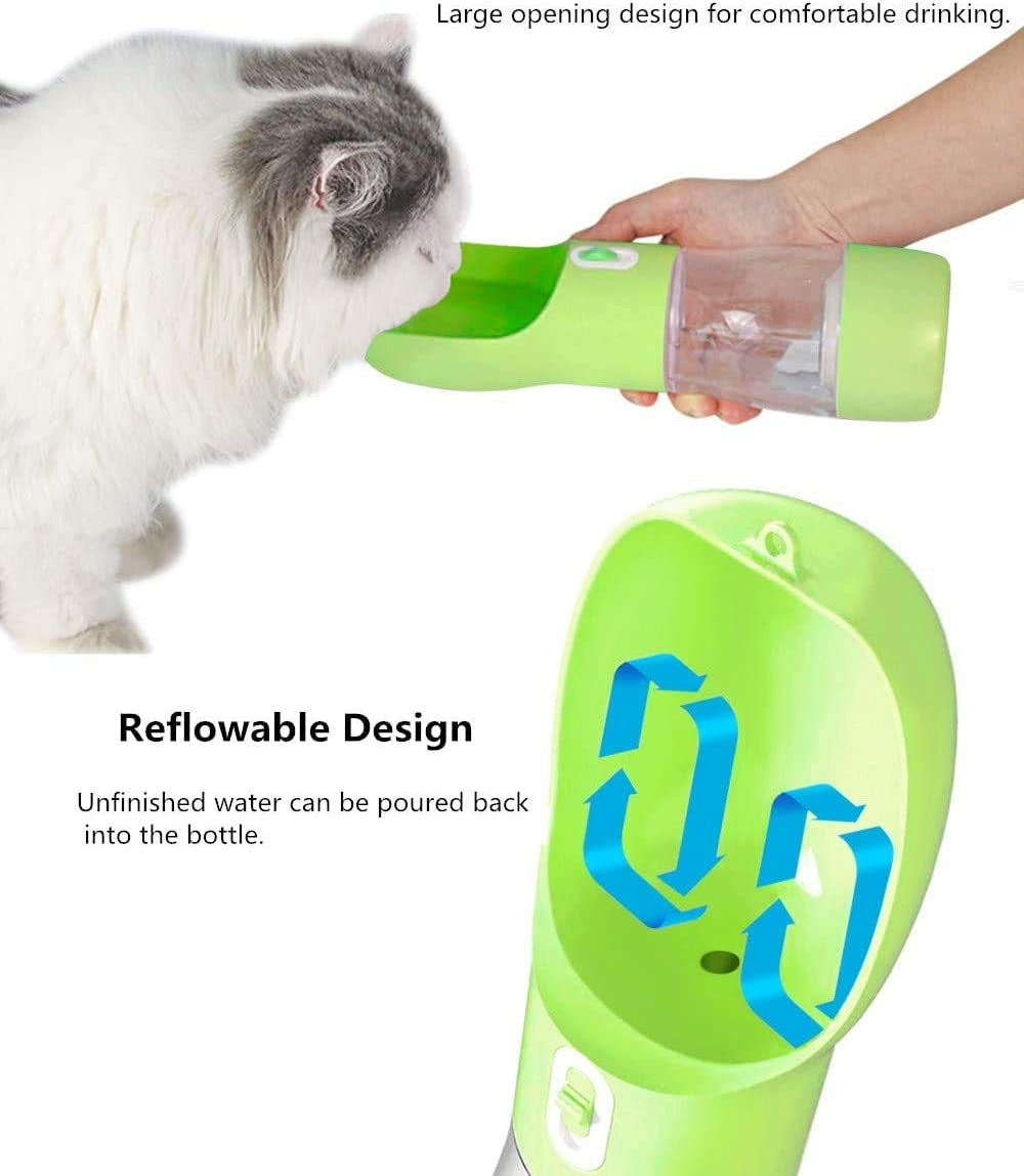 Dog Travel Water Bottle,Portable Dog Water Bottle Pet Drinking Bottle Drink Cup Dish Bowl Dispenser for Walking Traveling Hiking, Multifunctional Outdoor Water&Food Bowl for Dogs and Cats